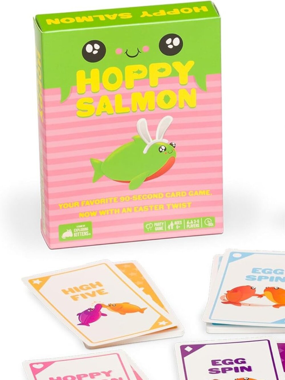 Exploding Kittens Hoppy Salmon Easter Card Game New Sealed 3-6 Players